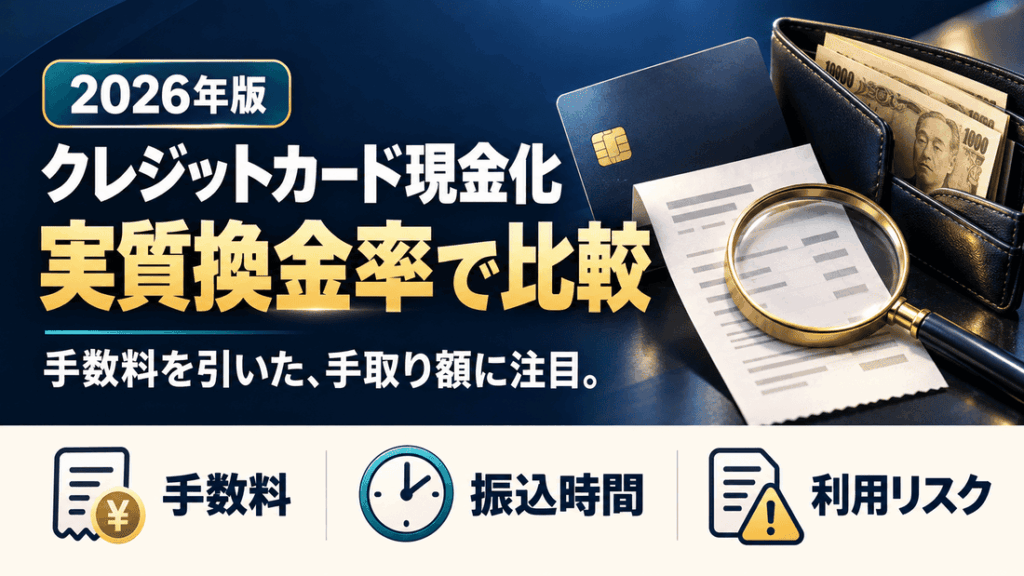クレジットカード現金化 実質換金率で比較